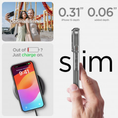 Kryt Spigen Liquid Crystal na Apple iPhone 15 Krištáľovo čistý  Transparentný