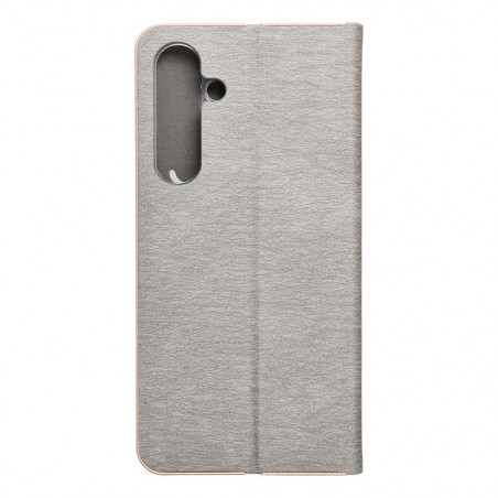 Peňaženkové puzdro LUNA Book Gold na Samsung Galaxy S24 PLUS Elegant Strieborný