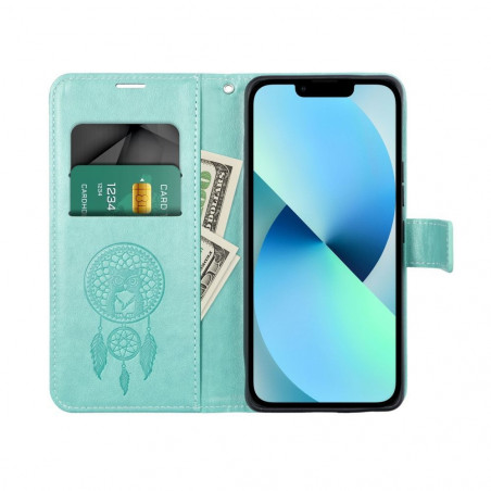 Peňaženkové puzdro MEZZO Book na Samsung Galaxy S24 ULTRA Lapač snov Zelený