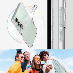 Kryt Spigen Liquid Crystal na Samsung Galaxy S23 FE Krištáľovo čistý  Transparentný