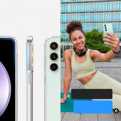Kryt Spigen Liquid Crystal na Samsung Galaxy S23 FE Krištáľovo čistý  Transparentný