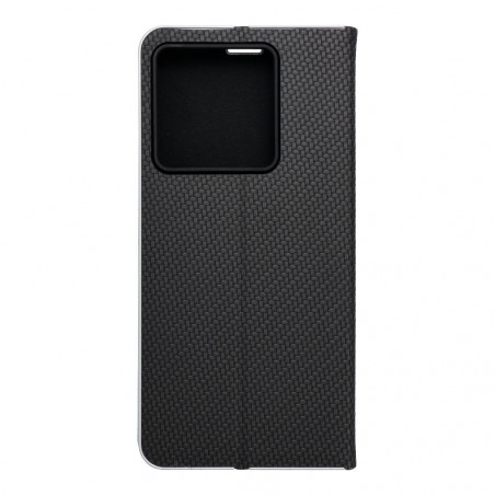 Peňaženkové puzdro LUNA Book Carbon na XIAOMI 13T Uhlíkové vlákno, Elegant  Čierny