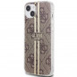 Kryt Guess 4G Gold Stripe na Apple iPhone 15 Plus Elegant  Hnedý