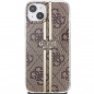 Kryt Guess 4G Gold Stripe na Apple iPhone 15 Plus Elegant  Hnedý