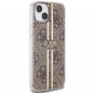Kryt Guess 4G Gold Stripe na Apple iPhone 15 Plus Elegant  Hnedý