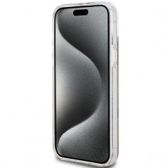 Kryt Guess 4G Gold Stripe na Apple iPhone 15 Plus Elegant  Hnedý