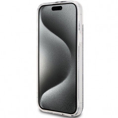Kryt Guess 4G Gold Stripe na Apple iPhone 15 Plus Elegant  Čierny