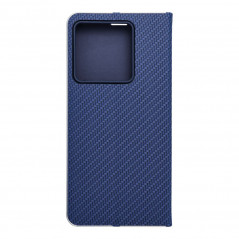 Peňaženkové puzdro LUNA Book Carbon na XIAOMI 13T Uhlíkové vlákno, Elegant  Modrý