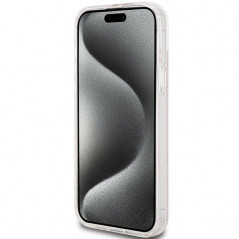 Kryt Guess 4G Gold Stripe na Apple iPhone 15 Plus Elegant  Ružový