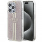 Kryt Guess 4G Gold Stripe na Apple iPhone 15 Pro Elegant  Ružový