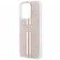 Kryt Guess 4G Gold Stripe na Apple iPhone 15 Pro Elegant  Ružový