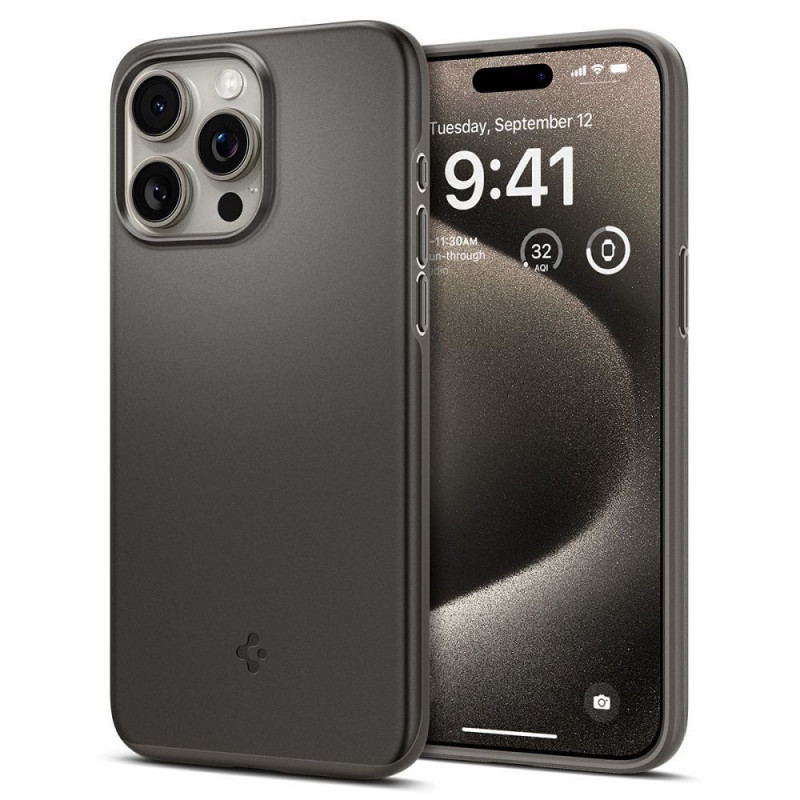 Kryt Spigen Thin Fit na Apple iPhone 15 Pro Max Tmavo modro sivý