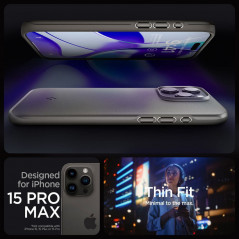 Kryt Spigen Thin Fit na Apple iPhone 15 Pro Max Tmavo modro sivý