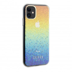 Kryt Guess IML Faceted Mirror na Apple iPhone 11 Elegant  Dúhové disco