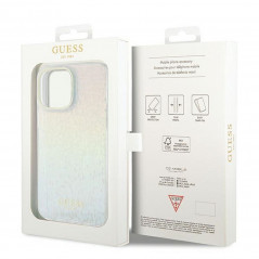 Kryt Guess IML Faceted Mirror na Apple iPhone 13 Pro Max Elegant  Dúhové disco