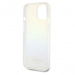 Kryt Guess IML Faceted Mirror na Apple iPhone 14 Elegant  Dúhové disco