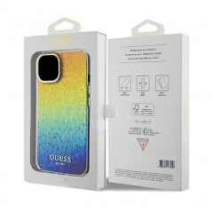Kryt Guess IML Faceted Mirror na Apple iPhone 14 Elegant  Dúhové disco