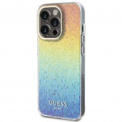 Kryt Guess IML Faceted Mirror na Apple iPhone 14 Pro Max Elegant  Dúhové disco