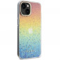 Kryt Guess IML Faceted Mirror na Apple iPhone 15 Elegant  Dúhové disco