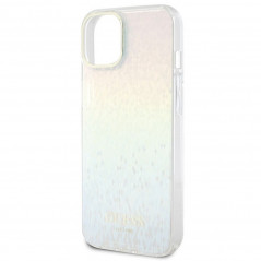 Kryt Guess IML Faceted Mirror na Apple iPhone 15 Elegant  Dúhové disco