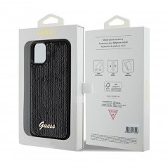 Kryt Guess Sequin Script Metal na Apple iPhone 11 Elegant  Čierny