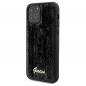 Kryt Guess Sequin Script Metal na Apple iPhone 12 Elegant  Čierny