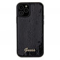 Kryt Guess Sequin Script Metal na Apple iPhone 12 Elegant  Čierny