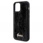 Kryt Guess Sequin Script Metal na Apple iPhone 12 Elegant  Čierny