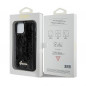 Kryt Guess Sequin Script Metal na Apple iPhone 12 Elegant  Čierny