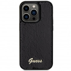 Kryt Guess Sequin Script Metal na Apple iPhone 13 Pro Elegant  Čierny