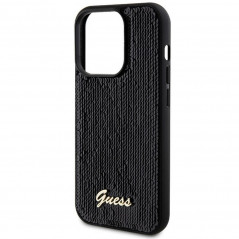 Kryt Guess Sequin Script Metal na Apple iPhone 13 Pro Elegant  Čierny