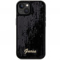 Kryt Guess Sequin Script Metal na Apple iPhone 14 Elegant  Čierny