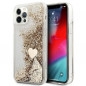Kryt Guess Liquide Glitter Charms na Apple iPhone 12 Elegant  Zlatý