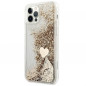 Kryt Guess Liquide Glitter Charms na Apple iPhone 12 Elegant  Zlatý