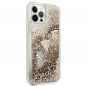 Kryt Guess Liquide Glitter Charms na Apple iPhone 12 Elegant  Zlatý