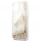 Kryt Guess Liquide Glitter Charms na Apple iPhone 12 Elegant  Zlatý