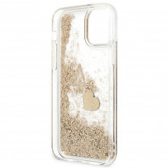 Kryt Guess Liquide Glitter Charms na Apple iPhone 12 Elegant  Zlatý