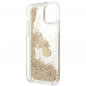 Kryt Guess Liquide Glitter Charms na Apple iPhone 12 Elegant  Zlatý