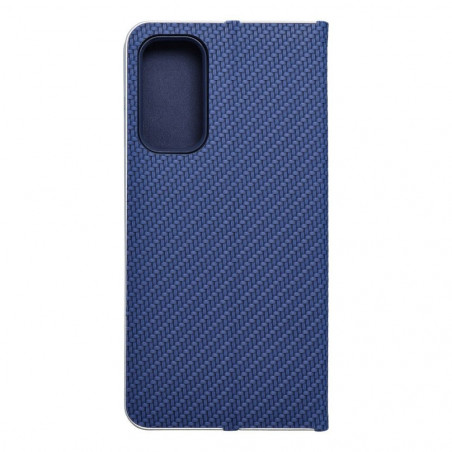 Peňaženkové puzdro LUNA Book Carbon na Samsung Galaxy A15 LTE Uhlíkové vlákno, Elegant Modrý
