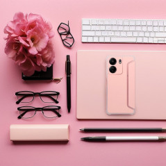 Peňaženkové puzdro Piano Book na XIAOMI Redmi 13C Svetlo broskyňový