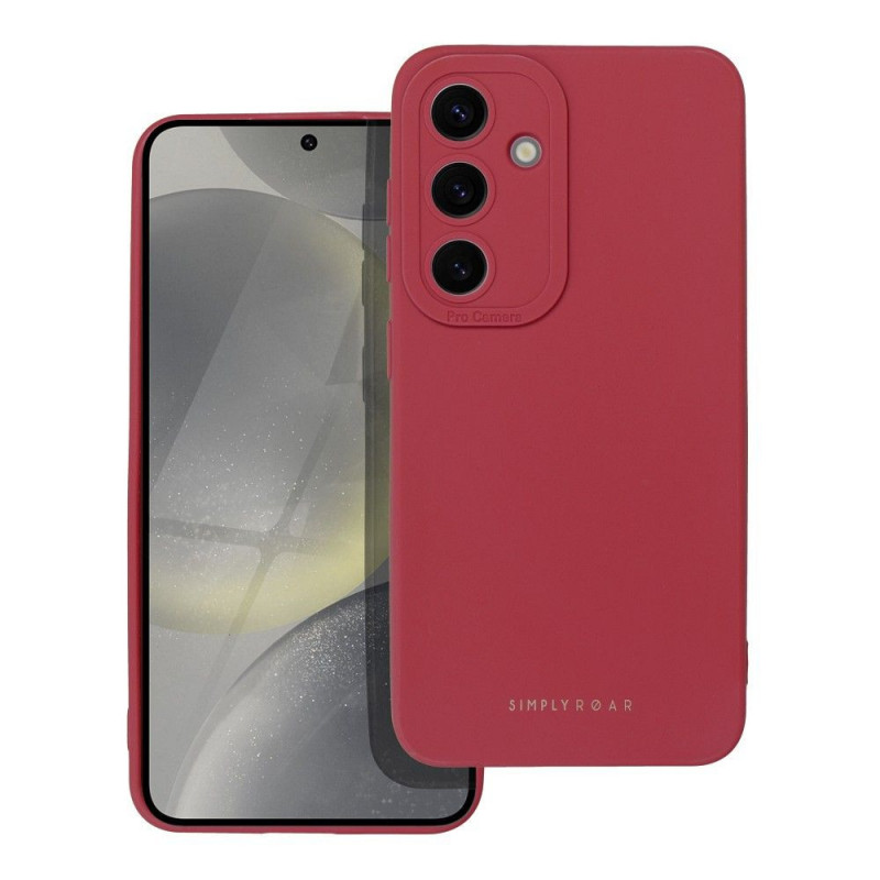 Kryt Roar Luna na Samsung Galaxy S24 Jednofarebný, Štýlový, Estetický doplnok  Červený