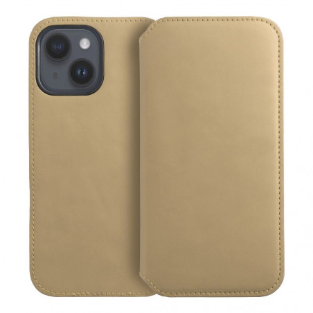 Peňaženkové puzdro Dual Pocket book na Samsung Galaxy A05s Zlatý