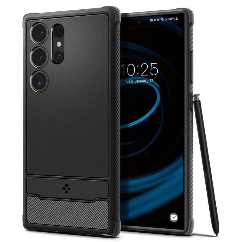Kryt Spigen Armor na Samsung Galaxy S24 ULTRA Uhlíkové vlákno, Elegant  Čierny