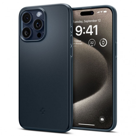 Kryt Spigen Thin Fit na Apple iPhone 15 Pro Max Metalická bridlicovo sivá