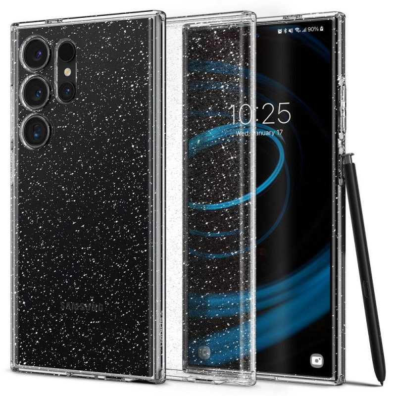 Kryt Spigen Liquid Crystal na Samsung Galaxy S24 ULTRA Krištáľovo čistý  Trblietavý kryštál
