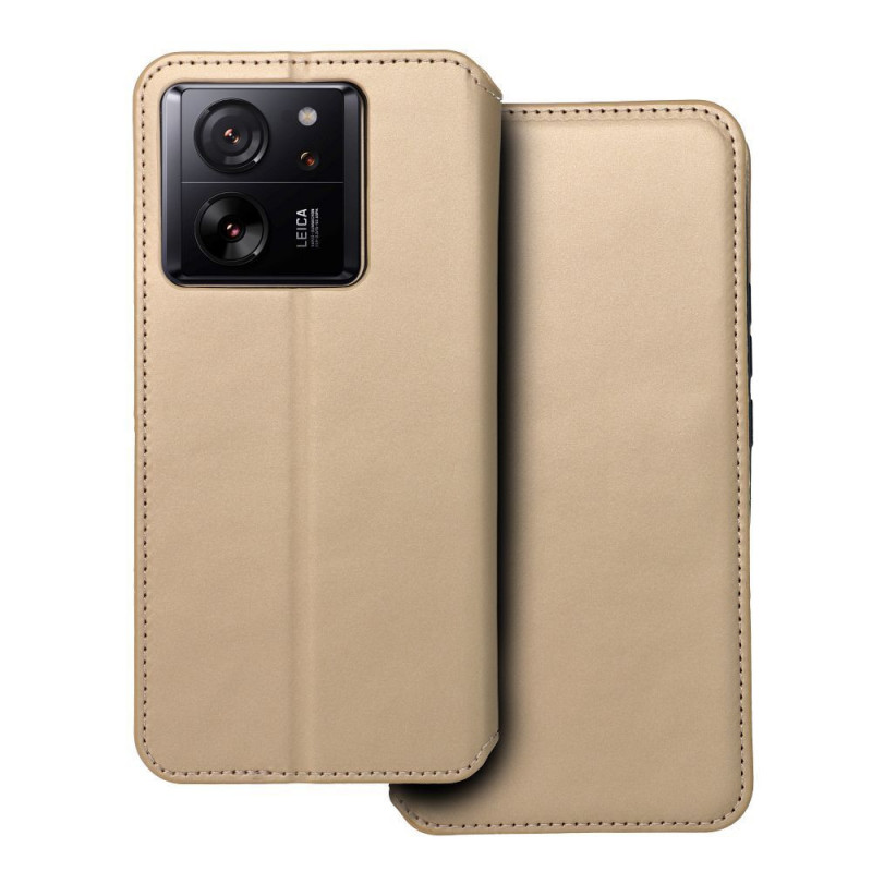 Peňaženkové puzdro Dual Pocket book na XIAOMI 13T Zlatý