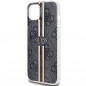Kryt Guess 4G Gold Stripe na Apple iPhone 15 Elegant  Čierny