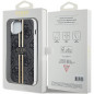 Kryt Guess 4G Gold Stripe na Apple iPhone 15 Elegant  Čierny