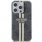 Kryt Guess 4G Gold Stripe na Apple iPhone 15 Pro Max Elegant  Čierny