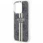 Kryt Guess 4G Gold Stripe na Apple iPhone 15 Pro Max Elegant  Čierny
